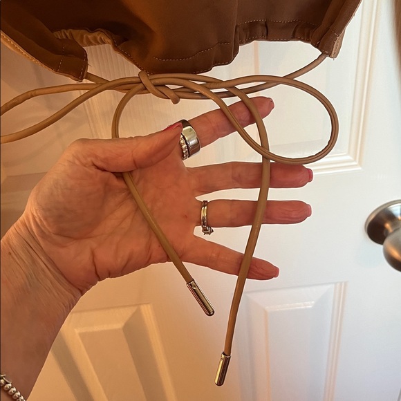 NWT Maniere De Voir Backless Faux Suede Crop Top - Picture 6 of 7